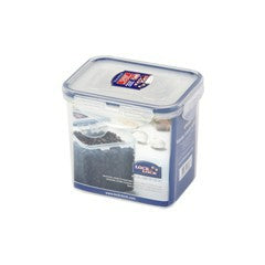 Lock & Lock Vorratsdose 850 ml, 13,5 × 10,2 × 11,8 cm, Polypropylen (PP)/Silikon, Transparent