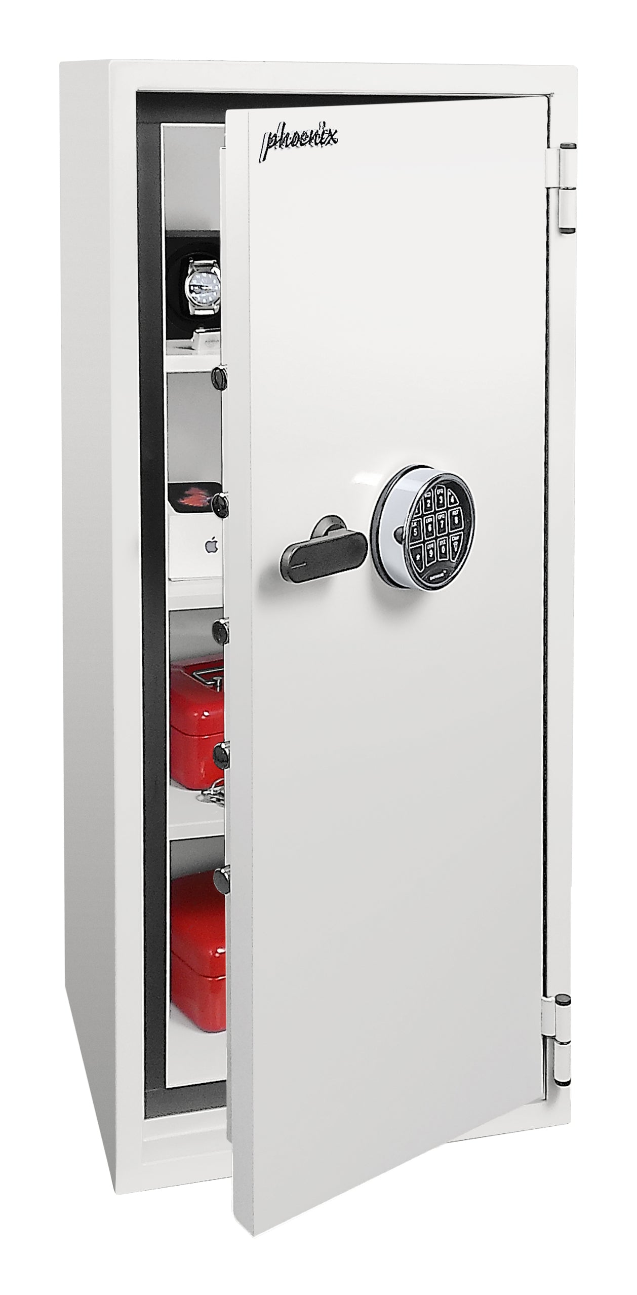 Phoenix Safe Co. Phoenix Tresor Fortress Pro SS1465E – Elektronikschloss – 97 l – 60 Min Feuerschutz – Bodenmontage – Weiss