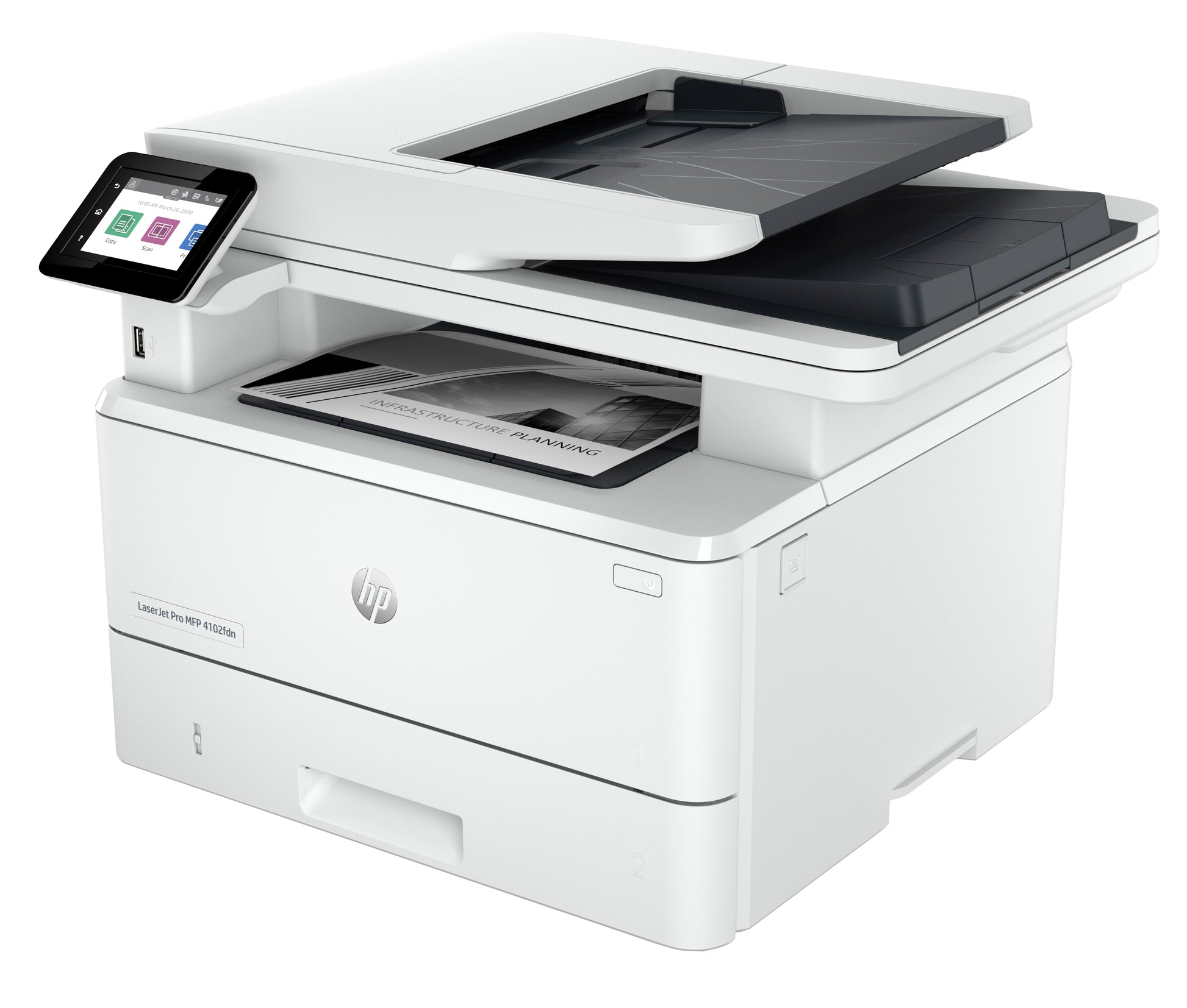 HP LaserJet Pro 4102FDN – S/W Laser-MFP A4, 4-in-1 – Duplex, Duplex-ADF – 40 Seiten pro Minute S/W