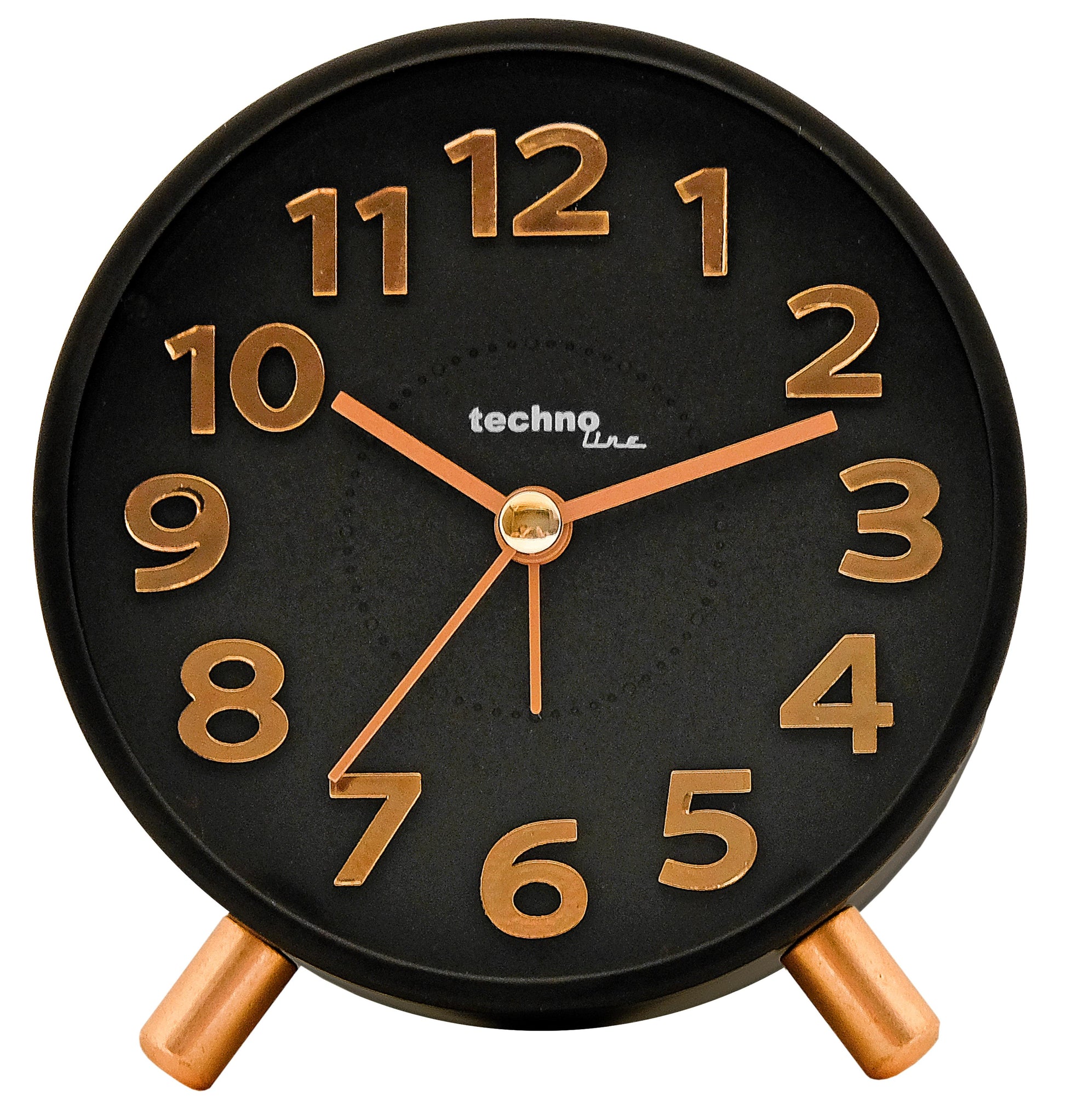 Technoline Quarz-Wecker – Analog, Schlummerfunktion, 9,2 × 10,5 × 5,5 cm, Schwarz