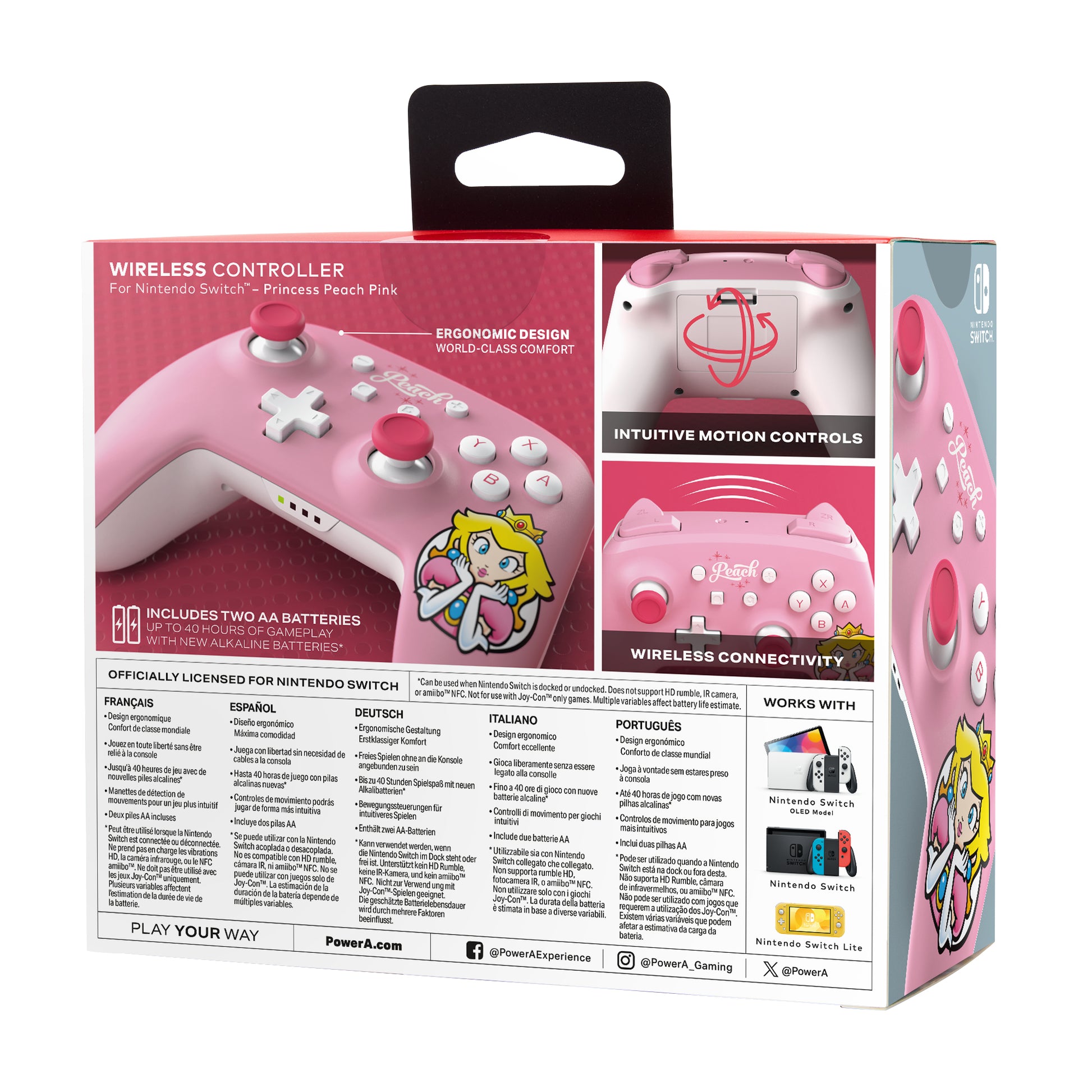 PowerA NSGP0289-01 – Gamepad – Kabellos, für Nintendo Switch, Nintendo Switch Lite & Nintendo Switch OLED, Pin