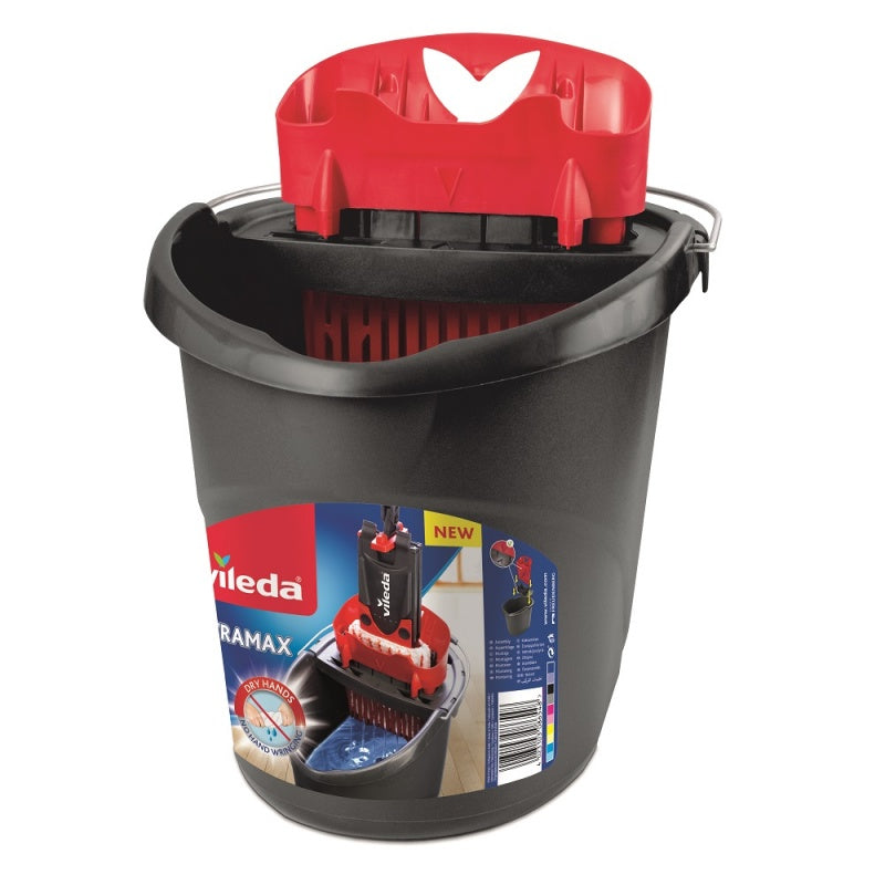Vileda UltraMax Power Putzeimer – 10 l, Kunststoff, Schwarz