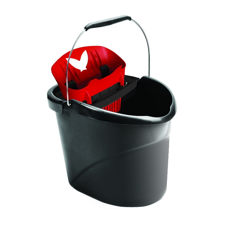 Vileda UltraMax Power Putzeimer – 10 l, Kunststoff, Schwarz