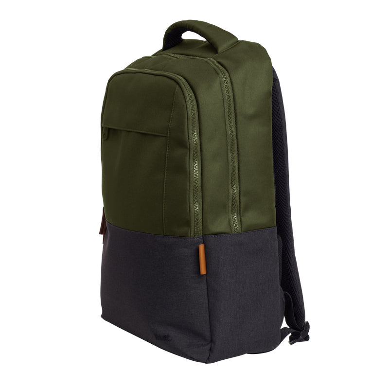 Trust Lisboa Notebook-Rucksack – für Notebooks bis 16", 23 l, recyceltes PET (rPET), grün