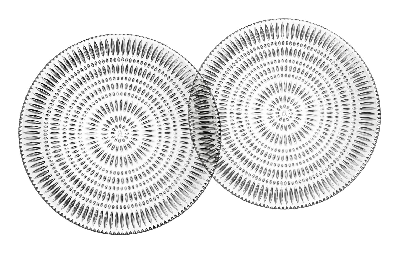 Nachtmann Essteller – 2er Set, Ø 28,0 cm, H 1,3 cm, Glas, Transparent, spülmaschinenfest