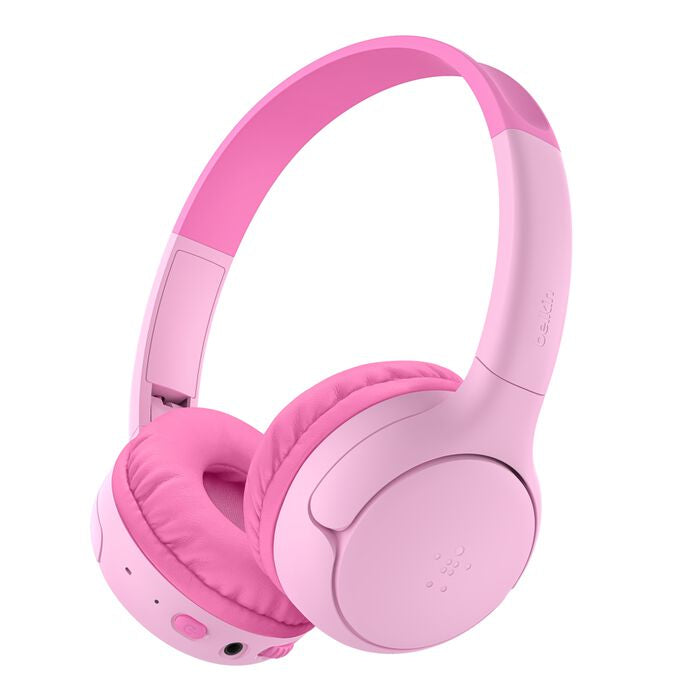 Belkin SoundForm Mini 2 Kinderkopfhörer – On-Ear, Kabel + BT, 85 dB, Pink