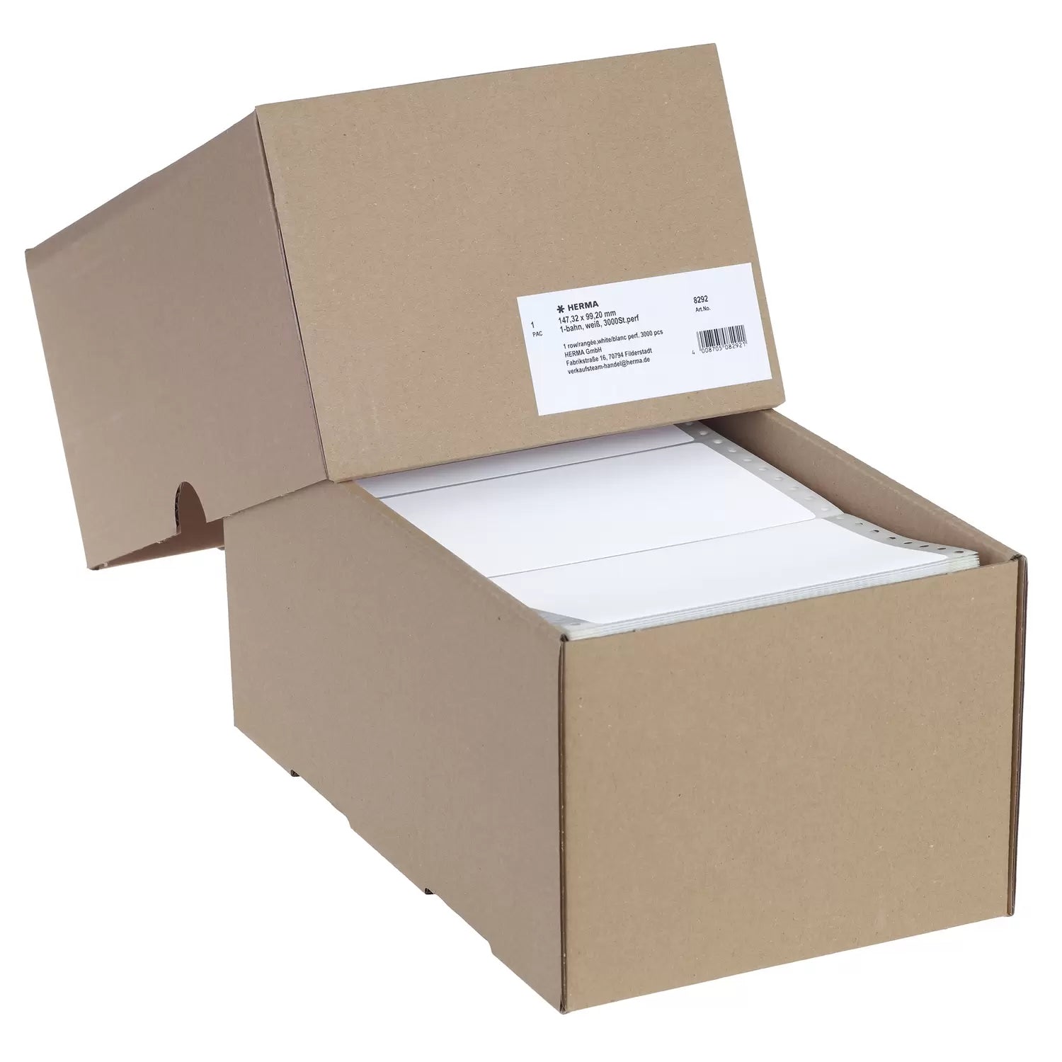 HERMA Druckeretiketten, 147 mm × 99 mm, weiss, Papier, permanent, 3000 Etiketten