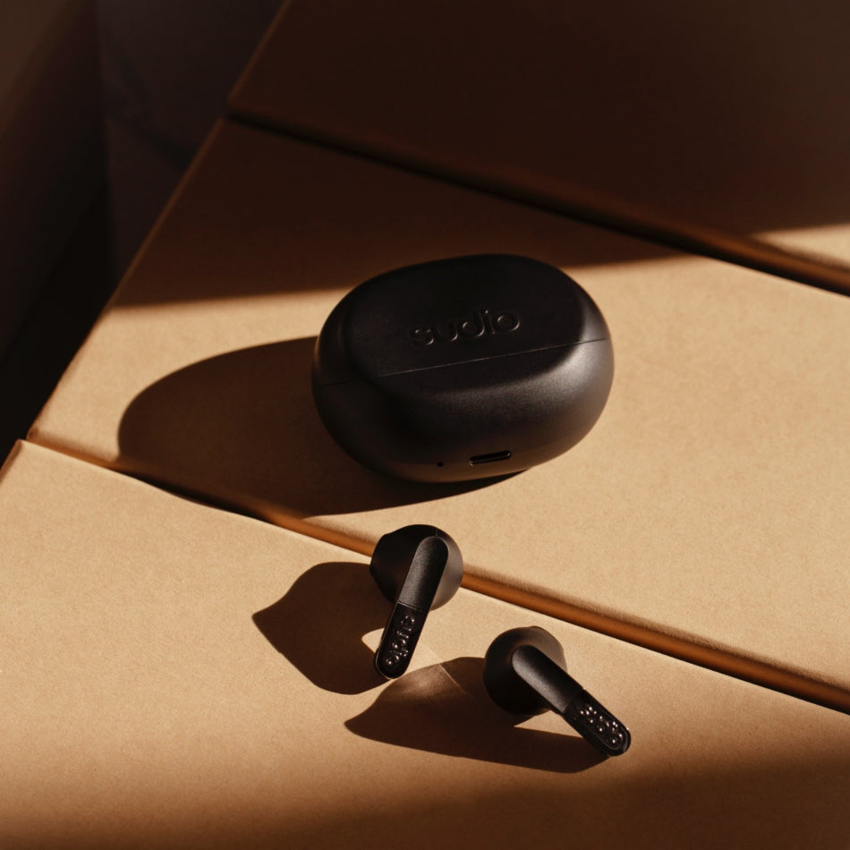 Sudio N3 TWS In-Ear – Stereo, ANC, mit Ladecase, Schwarz, BT 5.4