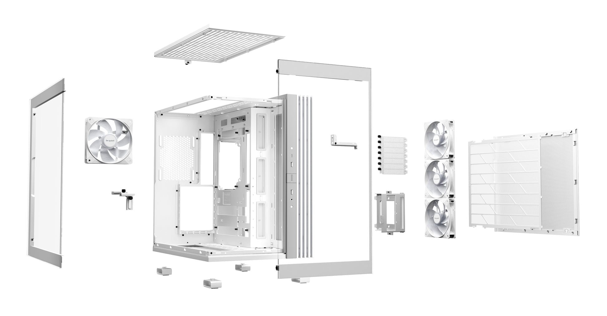 be quiet! be quiet LIGHT BASE 600 LX – Midi-Tower PC-Gehäuse – ATX/mATX/Mini-ITX, Weiss, 455×305×450 mm