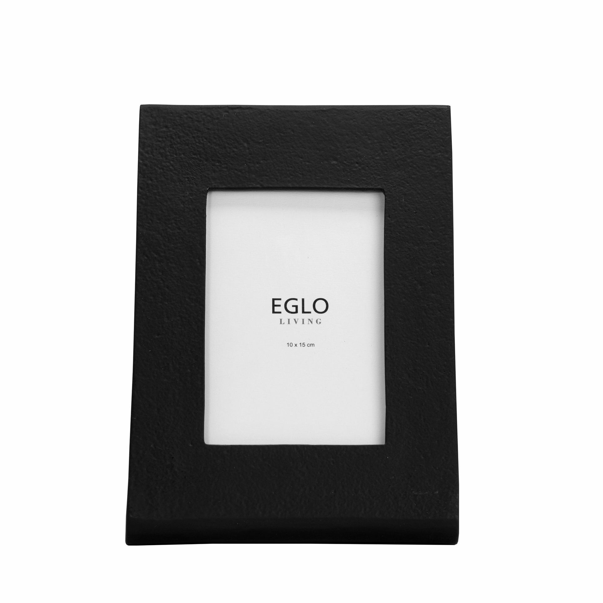 EGLO Bilderrahmen – für 10 × 15 cm – Aluminium & Glas & MDF, schwarz