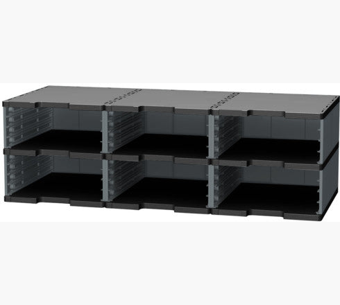Exacompta MODULODOC Schubladenelement – Tragkraft bis zu 5 kg, für A4+, schwarz/grau, B 363 × H 135 × T 305 mm