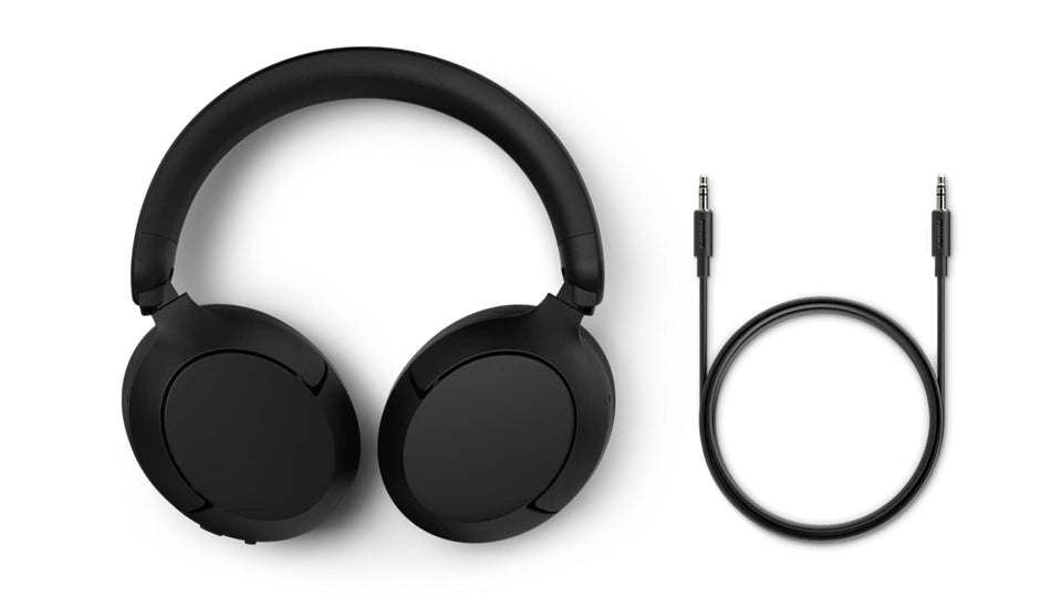 Philips TAH6000BK/00 Over-Ear Kopfhörer – Stereo, Kabel + BT, ANC, Schwarz, BT 6.0