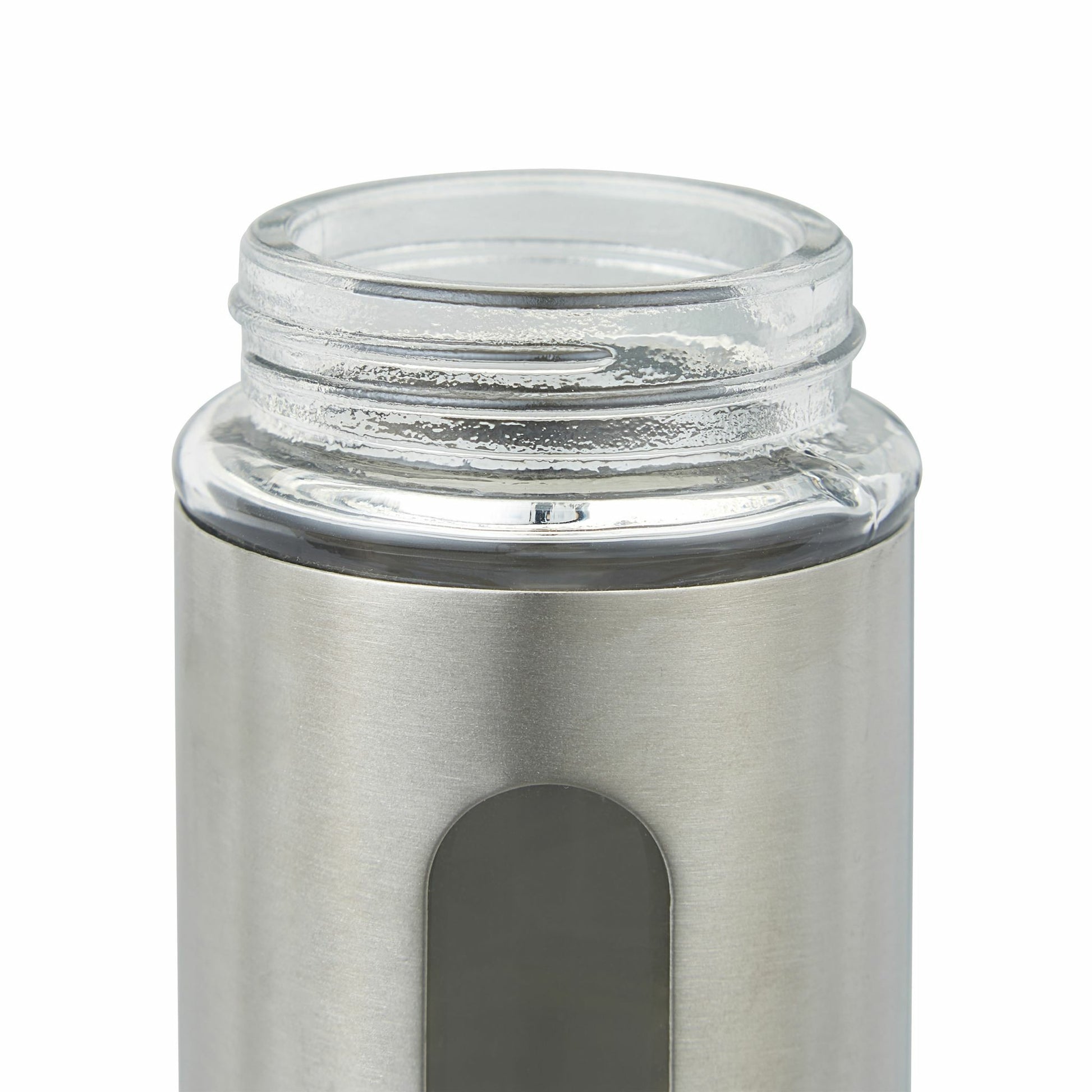 Relaxdays Streudose 80 ml, Glas/Kunststoff/Edelstahl, transparent/silber, 12 Stk.