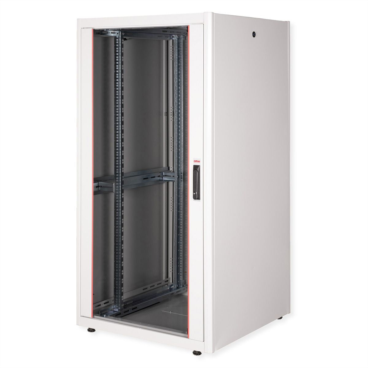 ROLINE Basic – 19" Netzwerkschrank 32U, IP20, abschliessbar, 800 × 800 × 1560 mm, lichtgrau, Stahl