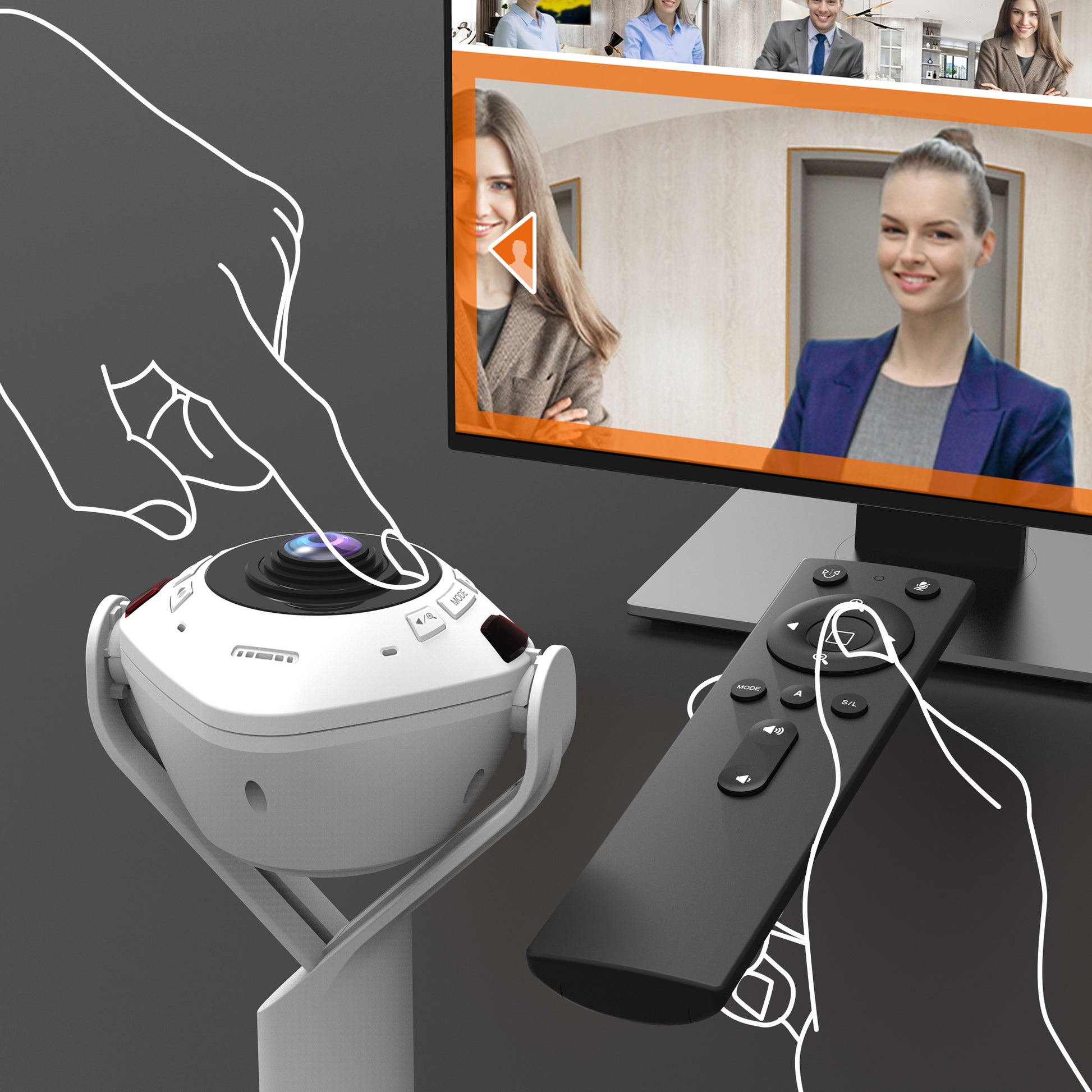 j5create Konferenzkamera – 360°, mit Freisprecheinrichtung