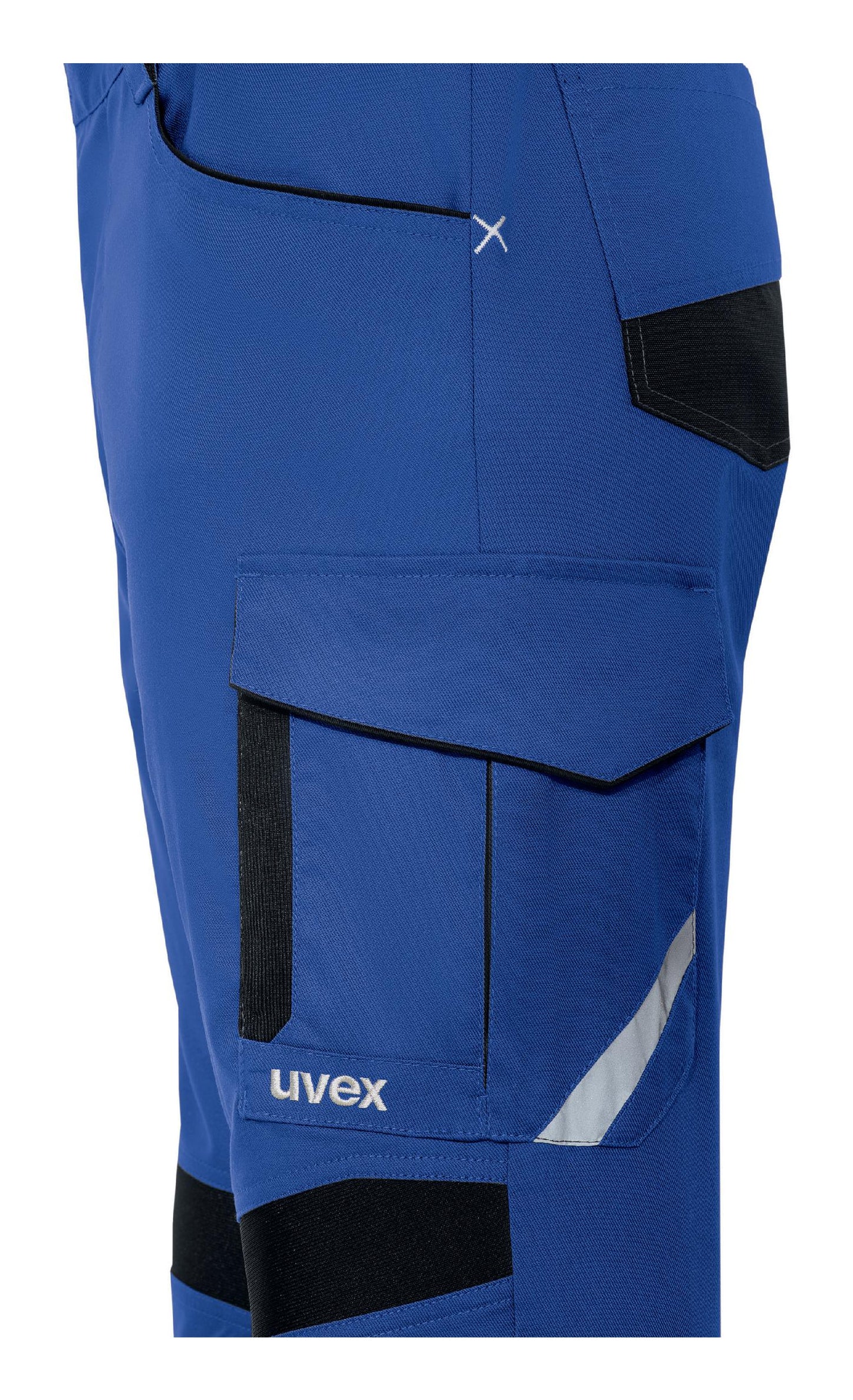 Uvex Cargohose suXXeed industry – Grösse 48, Ultramarin, Baumwolle/Polyester/Elastan, 260 g/m², Reflektierend