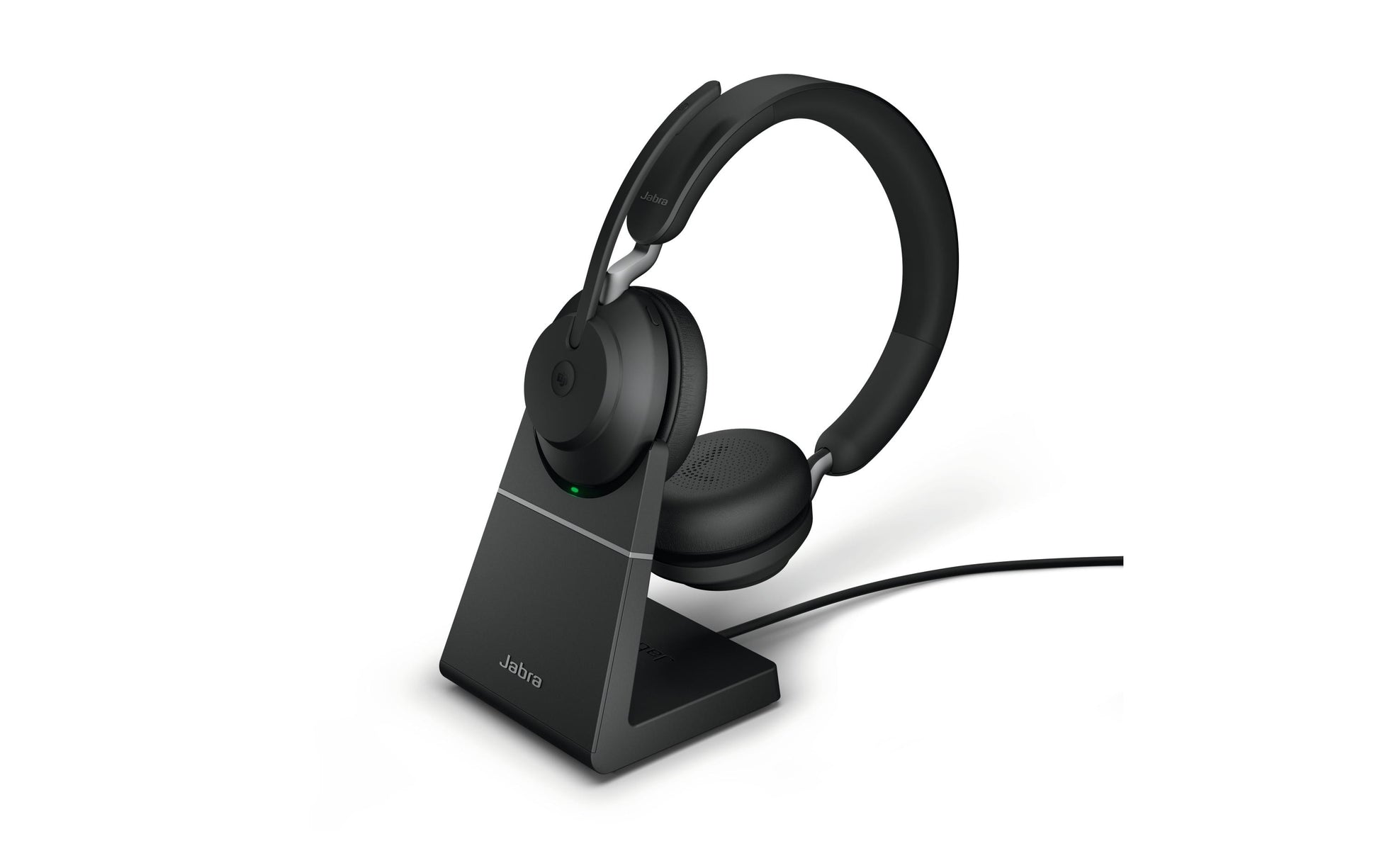 Jabra Evolve2 65 MS Stereo – Duo Headset – USB‑A, Bluetooth, mit Ladestation – für Microsoft Teams