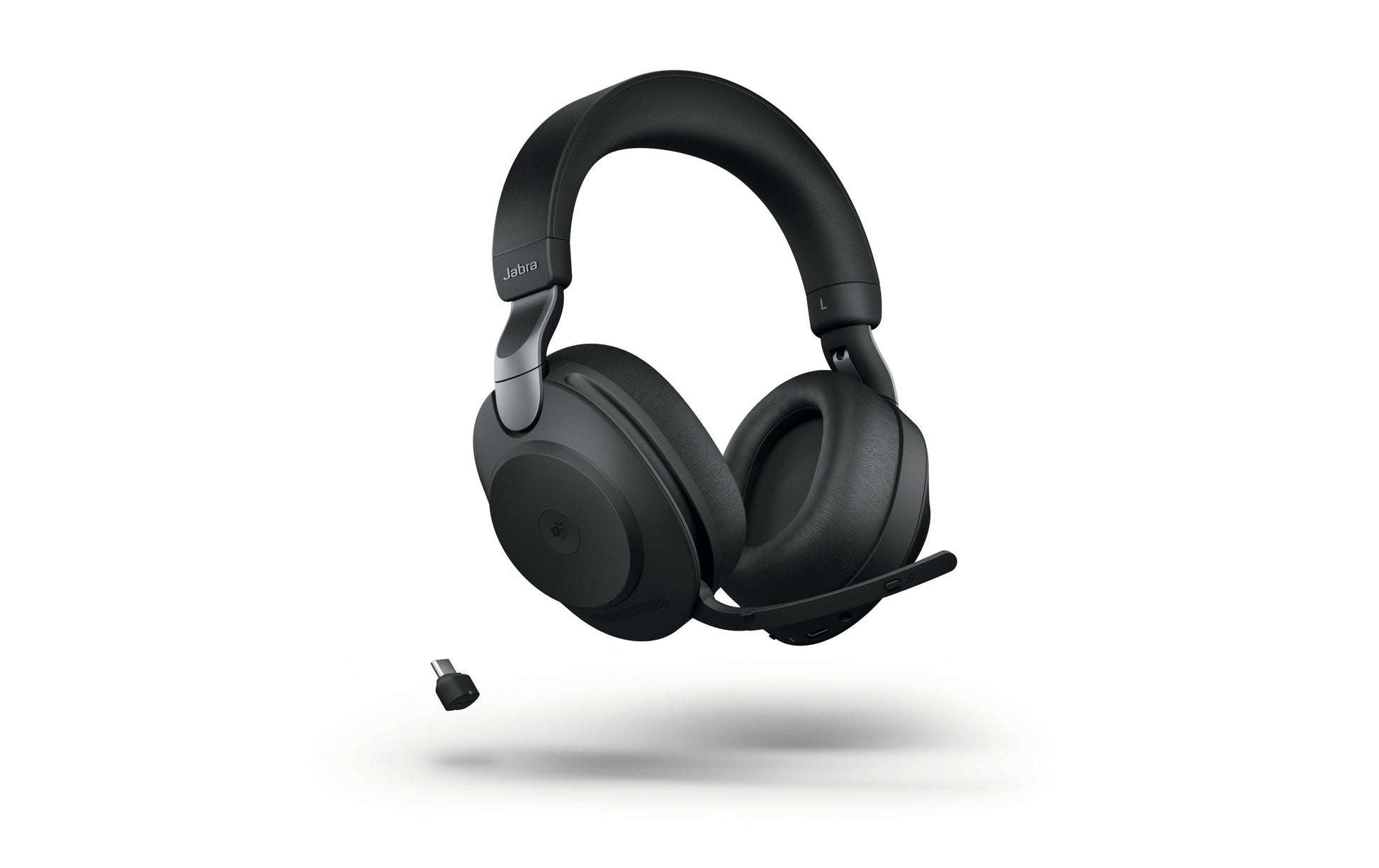 Jabra Evolve2 85 – Headset – 3,5 mm Klinke, Link 380c, Stereo-Ladestation, Geräuschisolierung – Schwarz