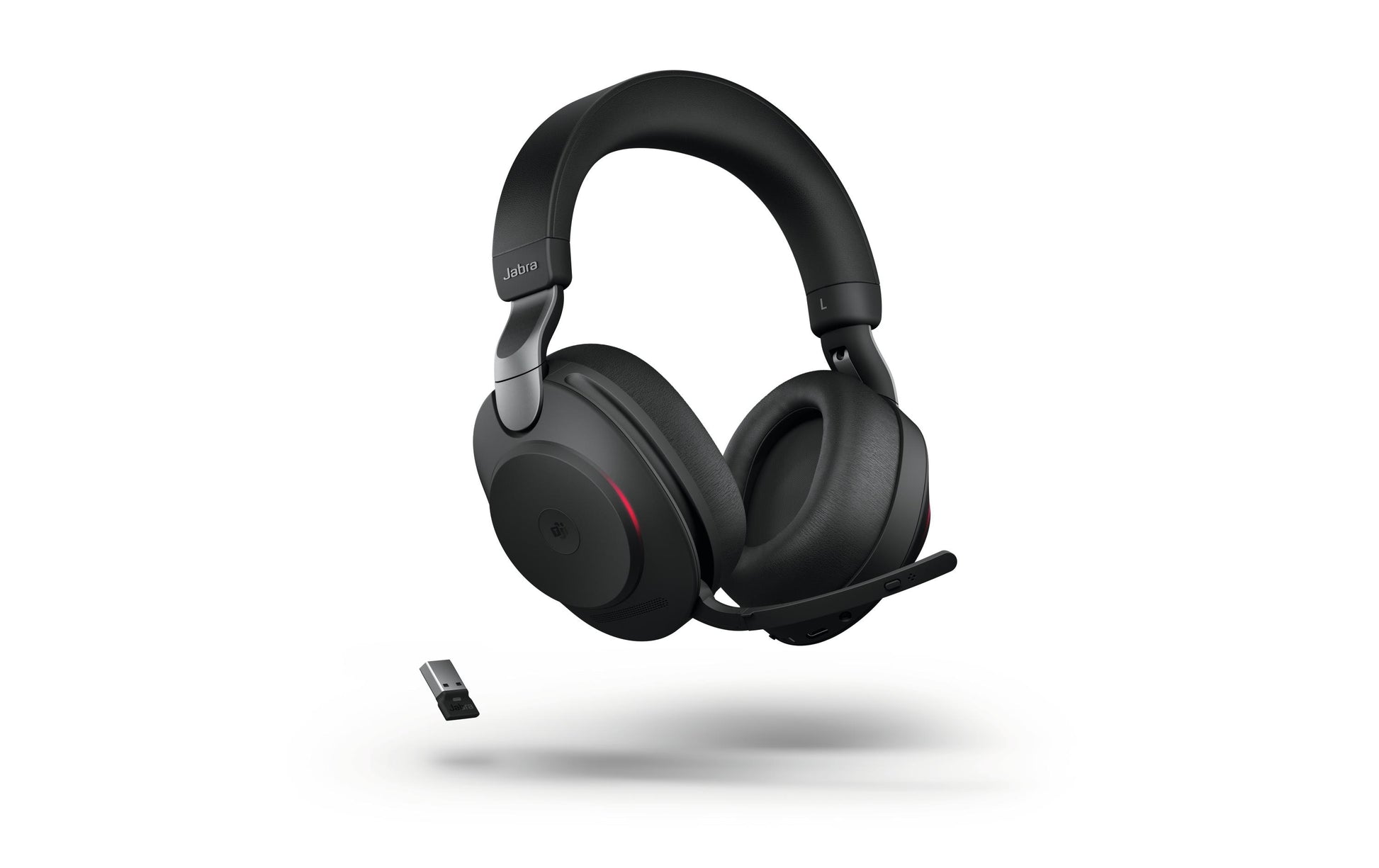 Jabra EVOLVE2 85 LINK380A MS – Duo Headset, Over-Ear – Bluetooth (Link 380A) – Schwarz – für Microsoft Teams
