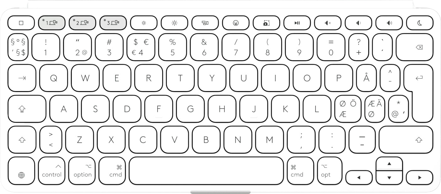 Logitech Keys-To-Go 2 – Tastatur, kabellos (Bluetooth), Weiss – für Windows, macOS & Android u. a.