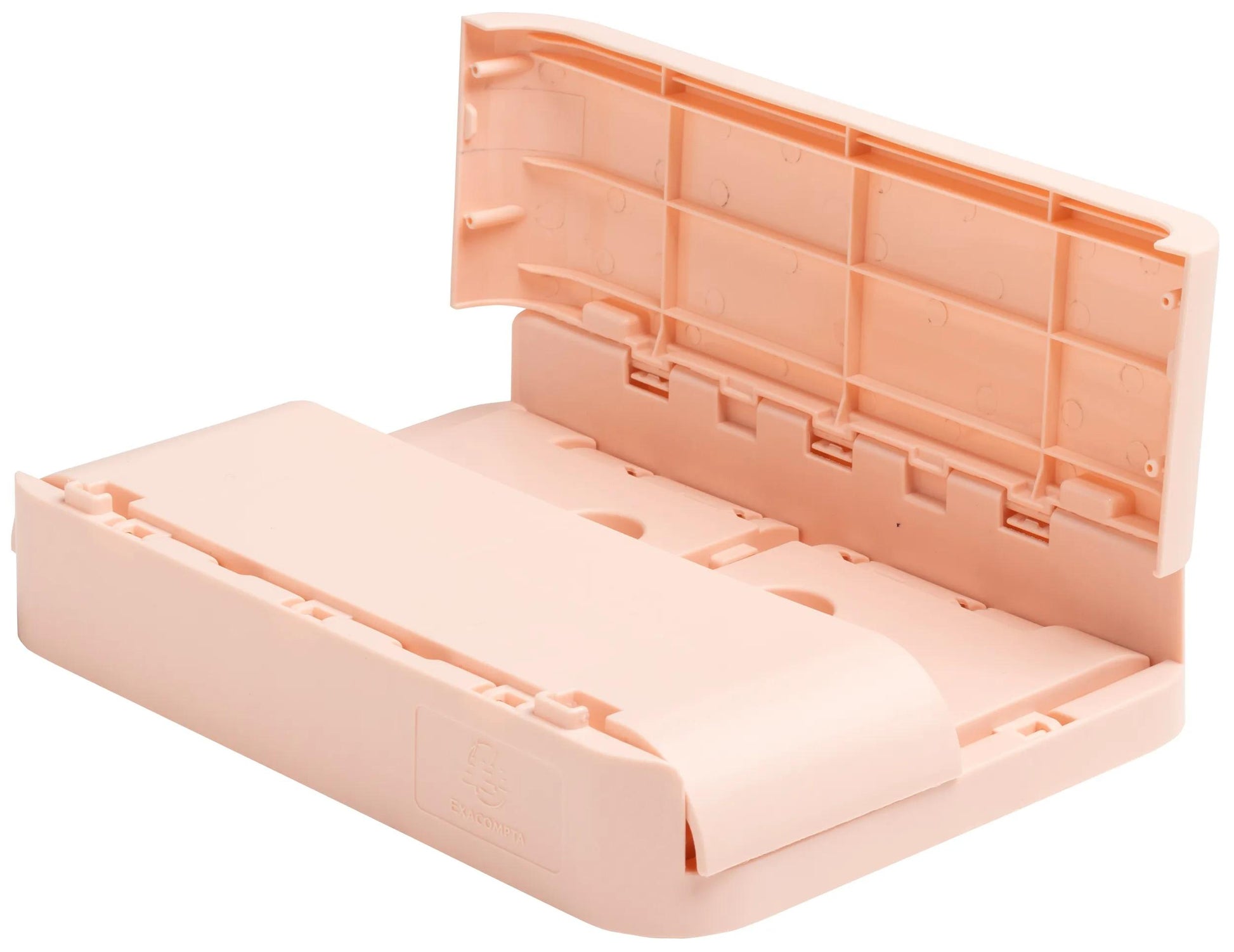 Exacompta Aufbewahrungsbox – für A6+, klappbar, hellrosa, Polypropylen (PP), B 188 × H 95 × T 138 mm