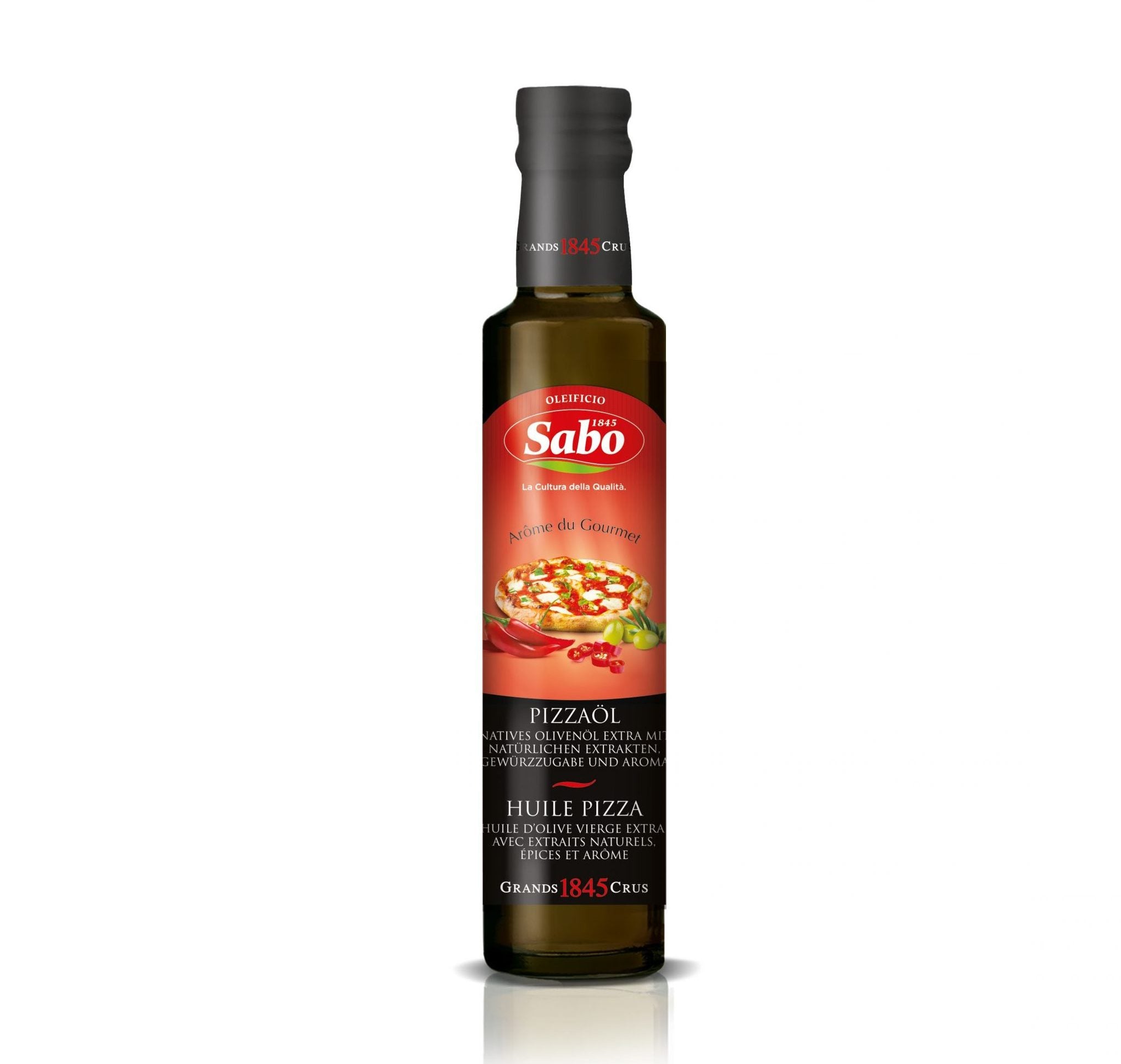 Sabo Olivenöl extra vergine, Chili & Oregano, Tomatenaroma, kaltgepresst – 250 ml