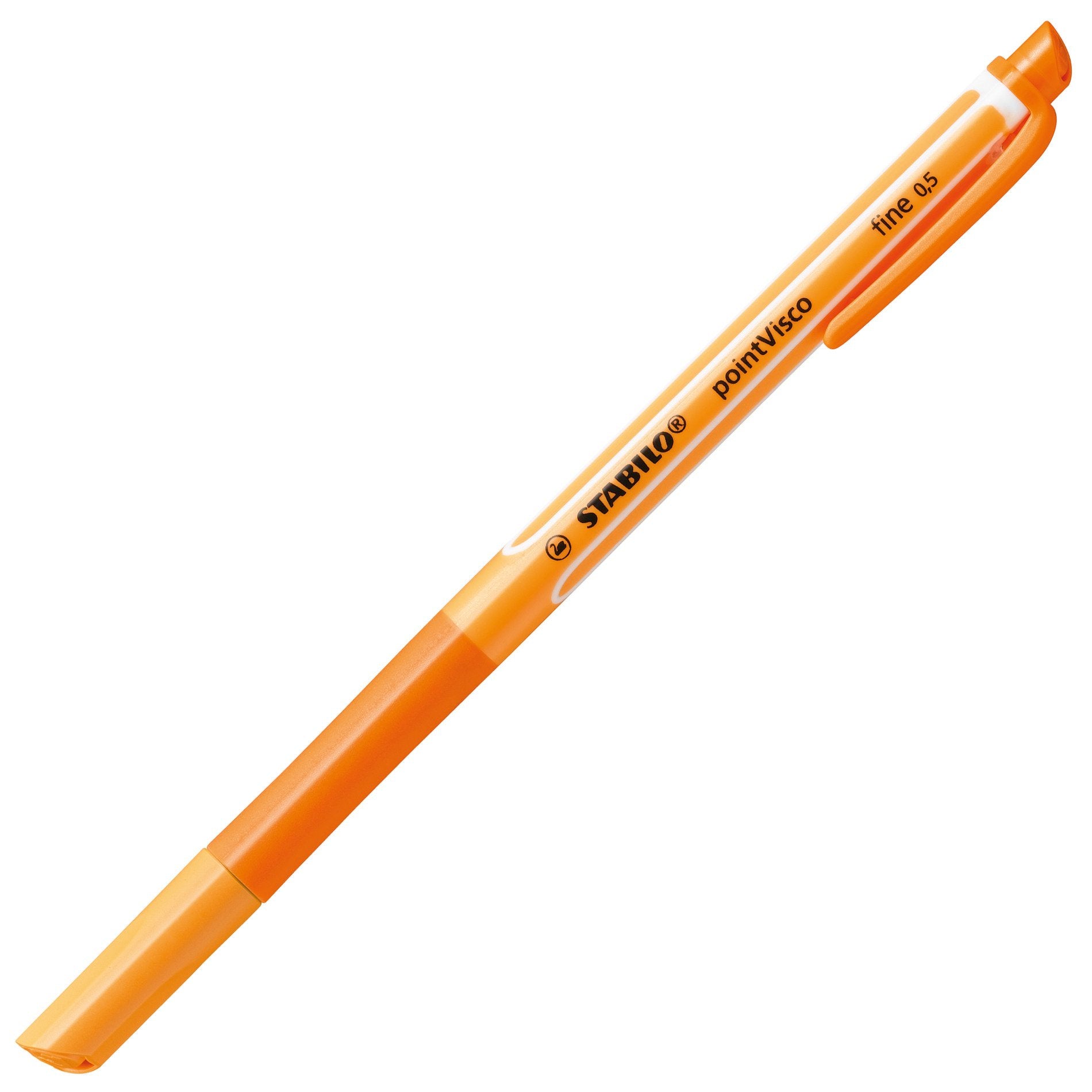STABILO pointVisco 1099/54 – Tintenroller, 0,5 mm, orange, mit Kappe, Kunststoff