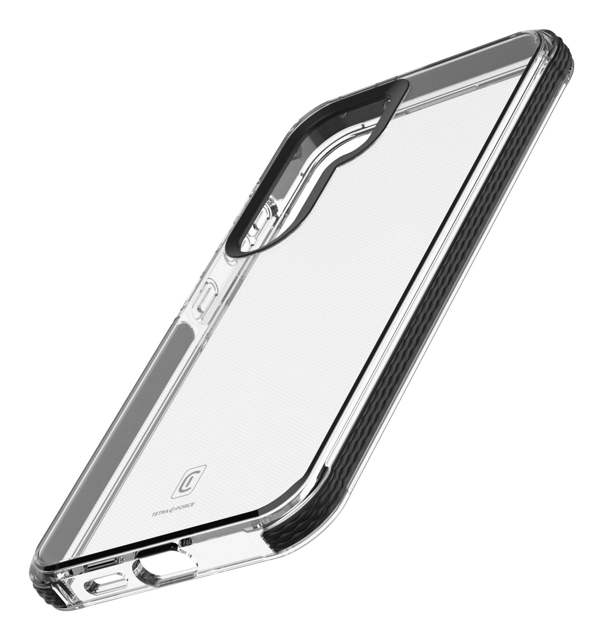 Cellularline Tetra Backcover – für Samsung Galaxy S25, Kunststoff, Transparent, antibakteriell, kabelloses Laden