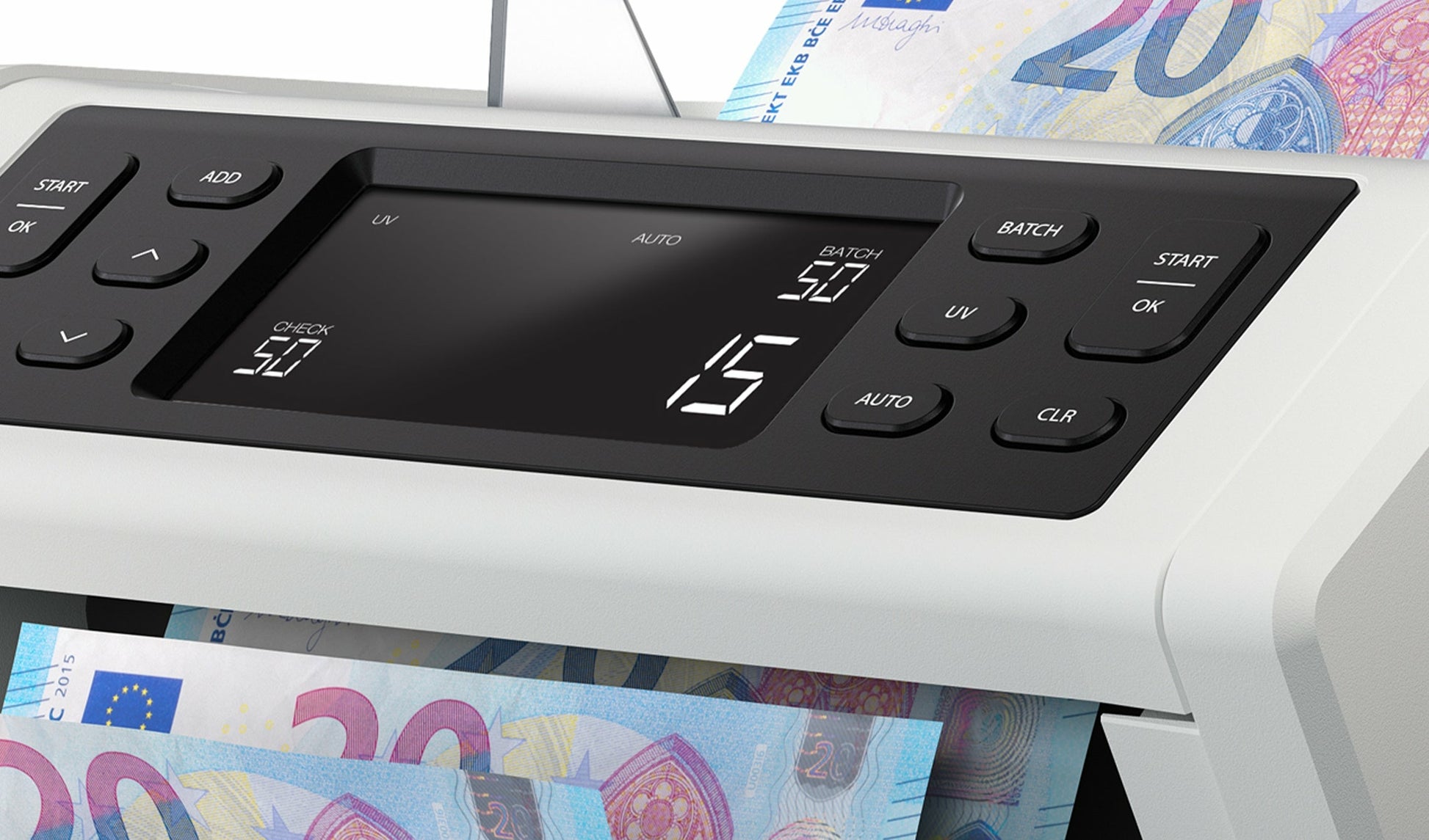 Safescan 2250 G2 – Falschgelderkennung, Für alle Währungen, LCD-Display