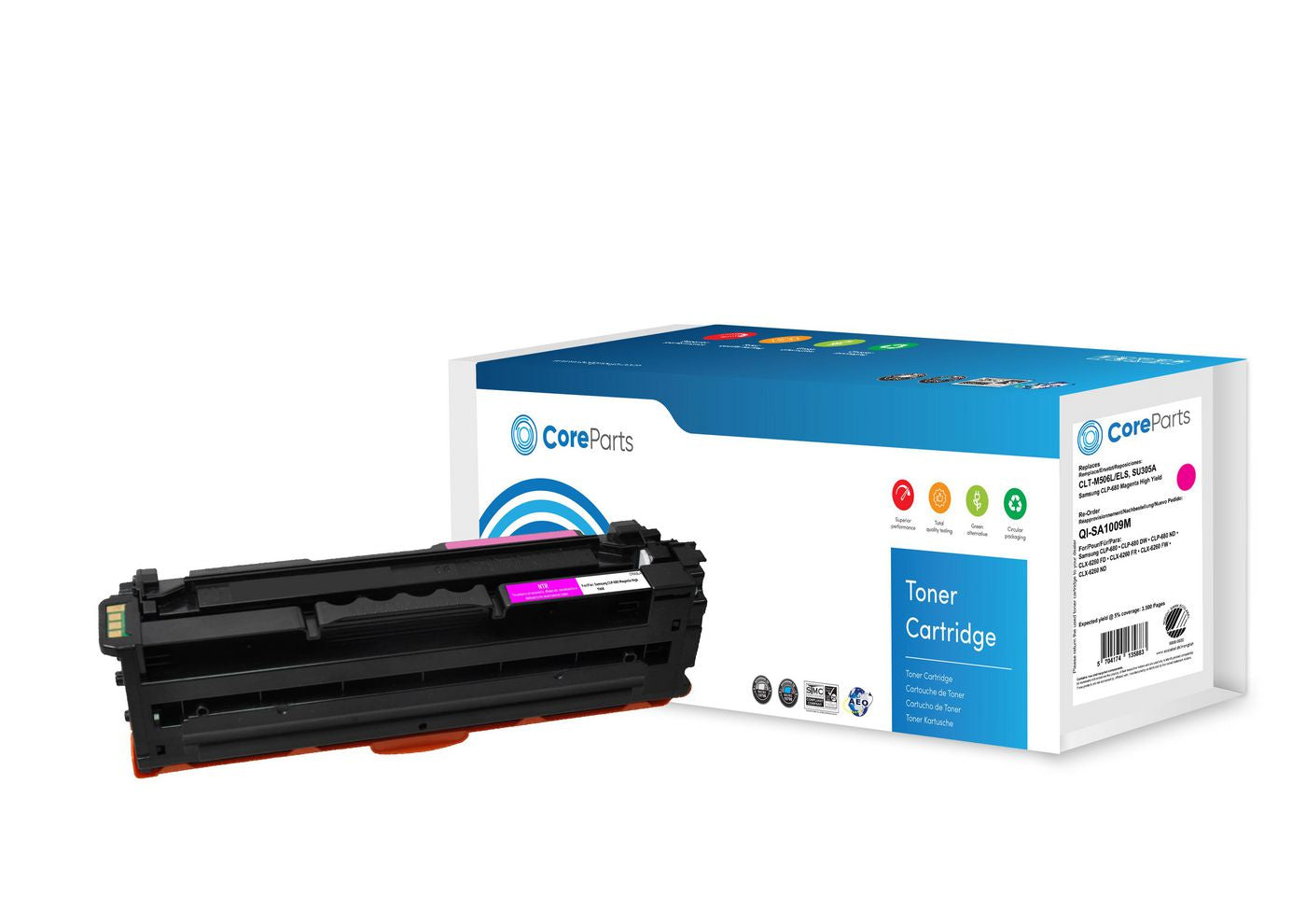 CoreParts M506L (CLT-M506L/ELS) Magenta Toner – Kompatibel – 3'500 Seiten – für Samsung CLP-680