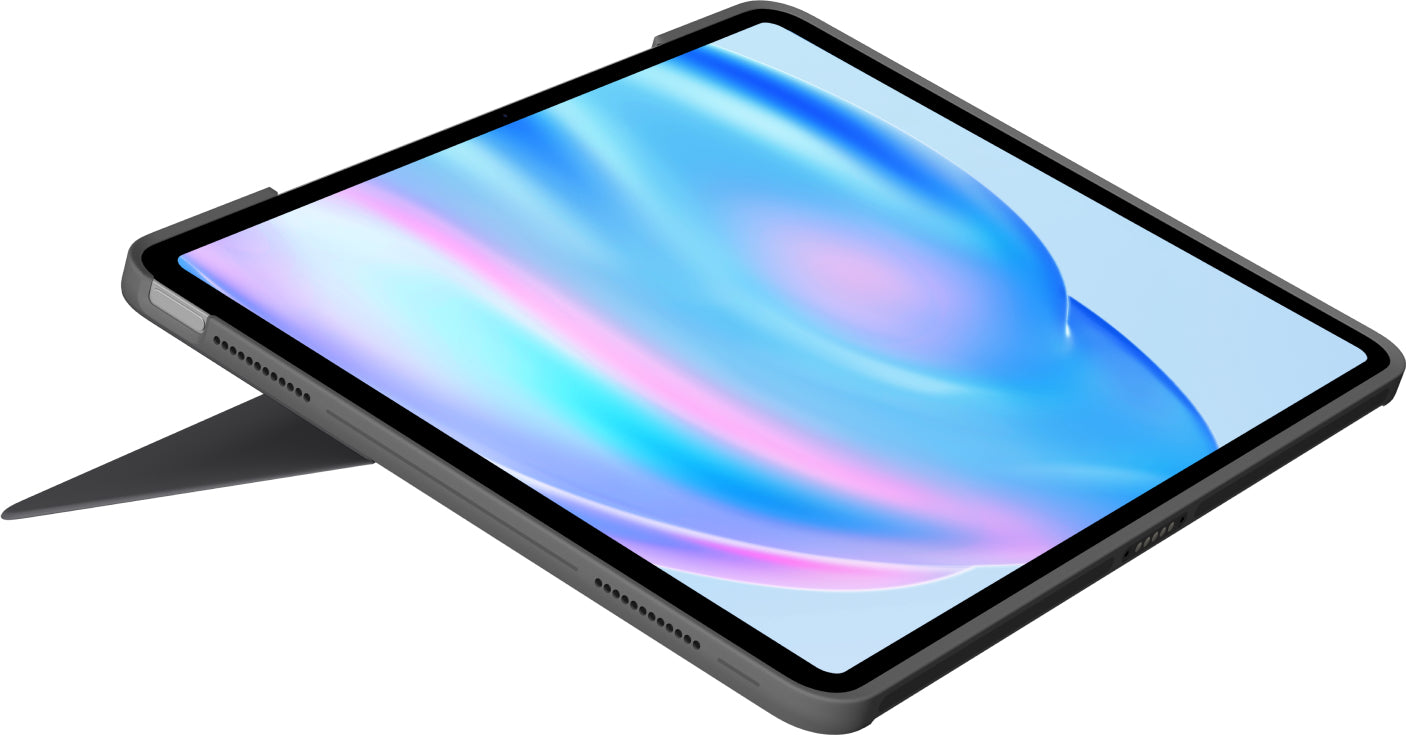 Logitech Combo Touch QWERTZ Schweizer Tablet- & Notebook-Tasche – für iPad mit Smart Connector, Grau