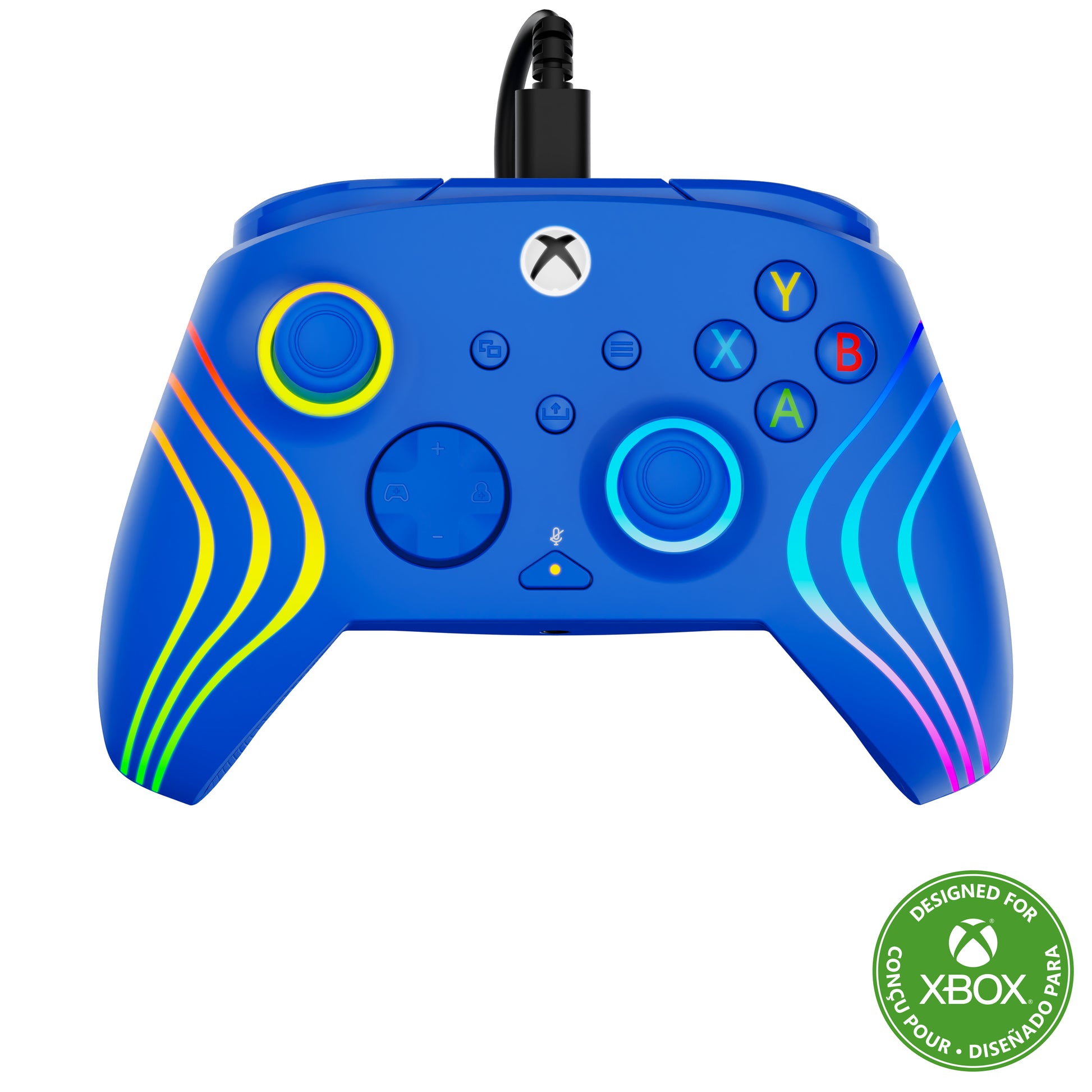 Turtle Beach Afterglow Wave – Gamepad – USB (kabelgebunden), RGB, für Xbox Series X/S, Xbox One & PC, Blau