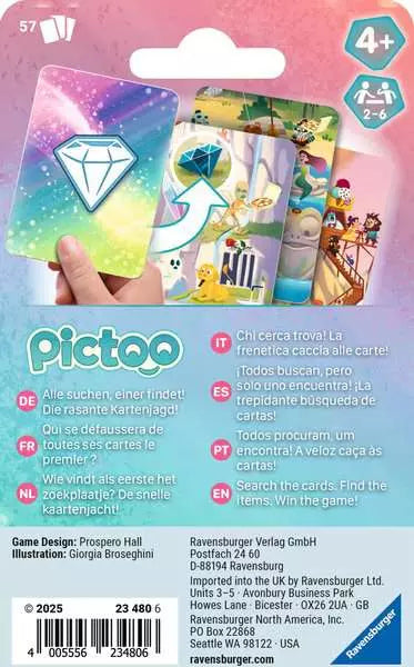 Ravensburger Pictoo Fantasy – Kartenspiel, 2–6 Spieler, ab 4 Jahren, 15 Min., mehrsprachig
