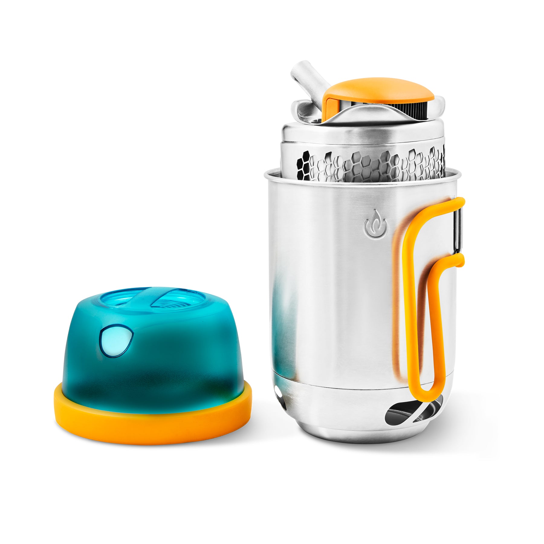 BioLite Campstove BNA0100 – Holzkohle, USB-Port, 935 g – Gelb/Edelstahl