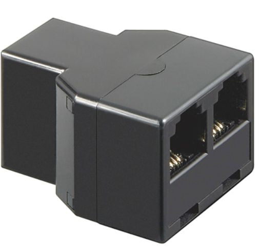 Microconnect 50597 Adapter RJ-11 zu 6P4C – 1× RJ-11 zu 2× 6P4C, Weiss