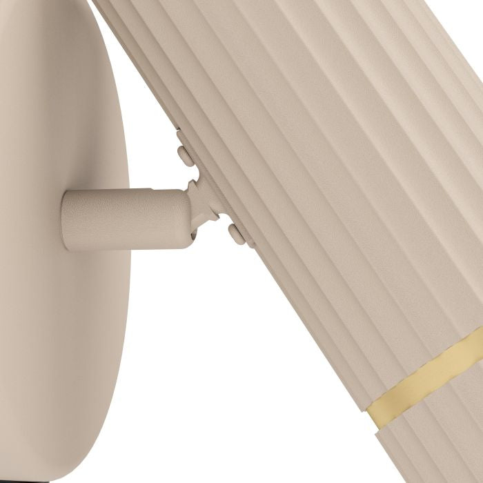 EGLO Wandleuchte CAMINIA – Ø 14 × 15,5 cm, 345 lm, 4,7 W, 3000 K, dimmbar, beige, Ein/Aus-Schalter
