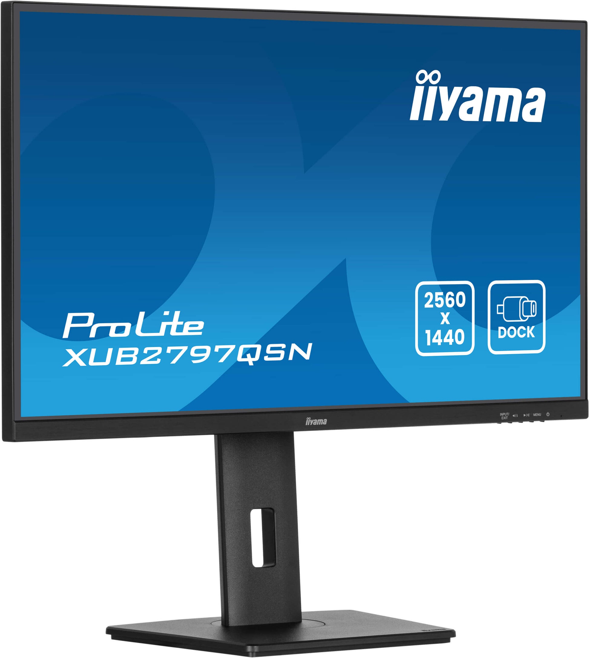 iiyama XUB2797QSN-B2 – Monitor, 27" 2560 × 1440 (WQHD), IPS, USB-C-Dock