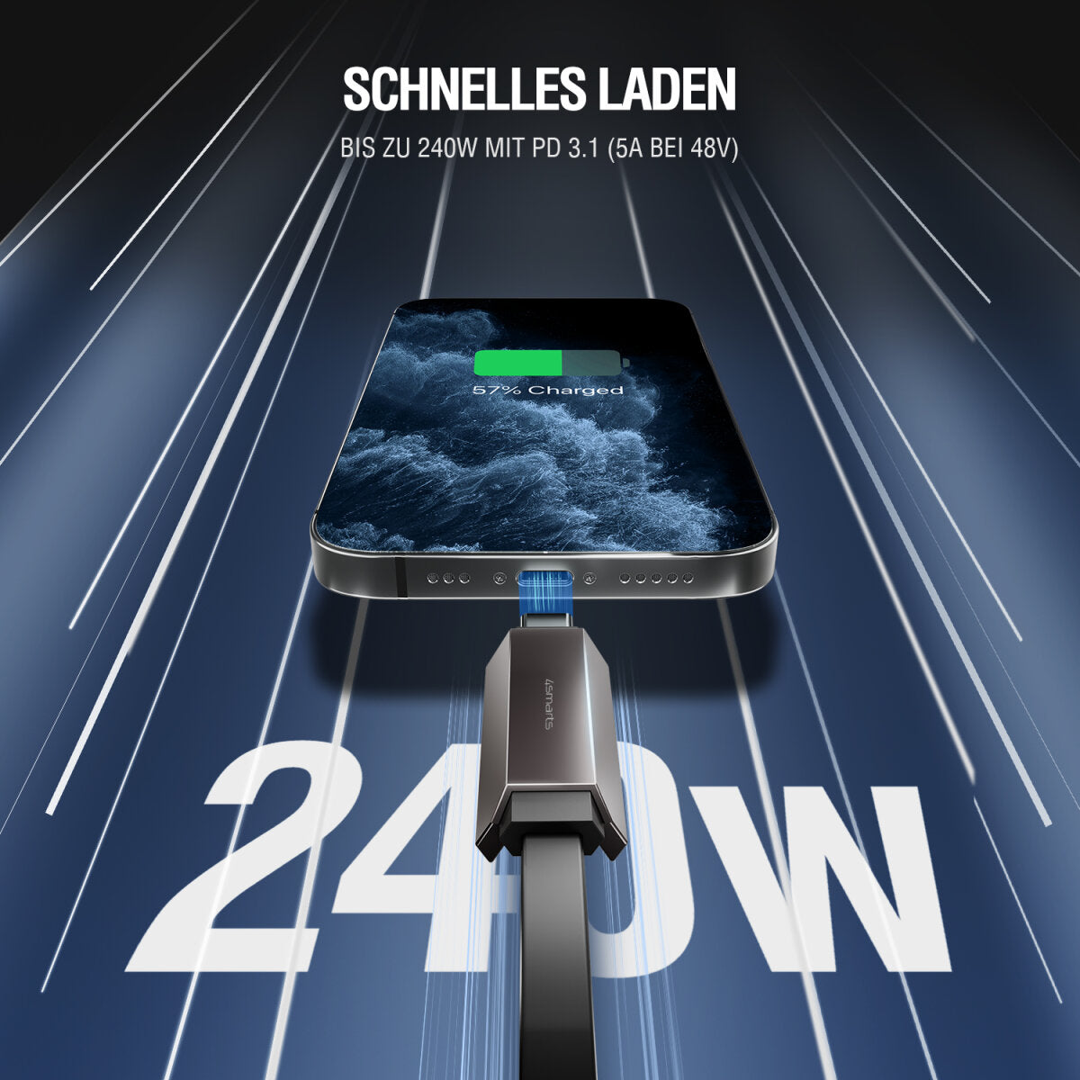 4smarts USB-Kabel, USB-C zu USB-C, 0,14 m, USB4, Lade-/Datenkabel, für Laptop, Smartphone, Tablet