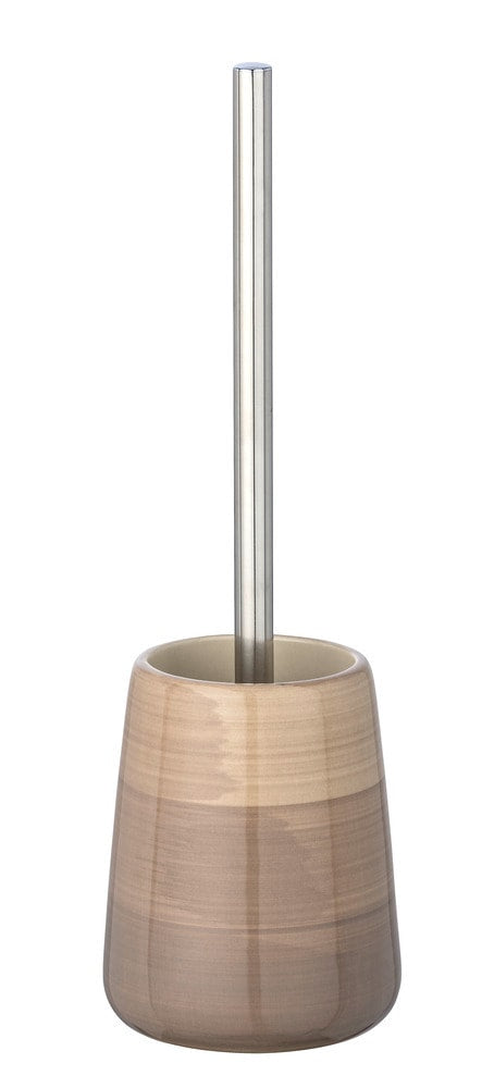 Wenko – WC-Bürstenset – Keramik, Braun, H 39,5 cm, Ø 7,5 cm