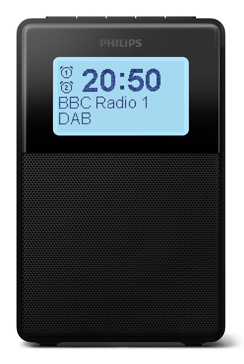 Philips TAR5100/10 – Radiowecker DAB+/UKW, Bluetooth, IPX4 – Schwarz
