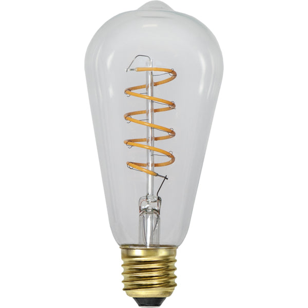 Star Trading Leuchtmittel E27 ST64 – Warmweiss 2100 K, 270 lm, 4 W – IP44 – 1 Stk. – Transparent