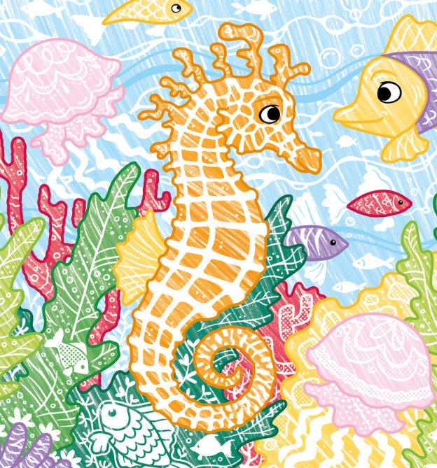 TOPP Verlag Malbuch Zauberpapier Strand – 21 × 21 cm – 48 Seiten – ab 5 Jahren