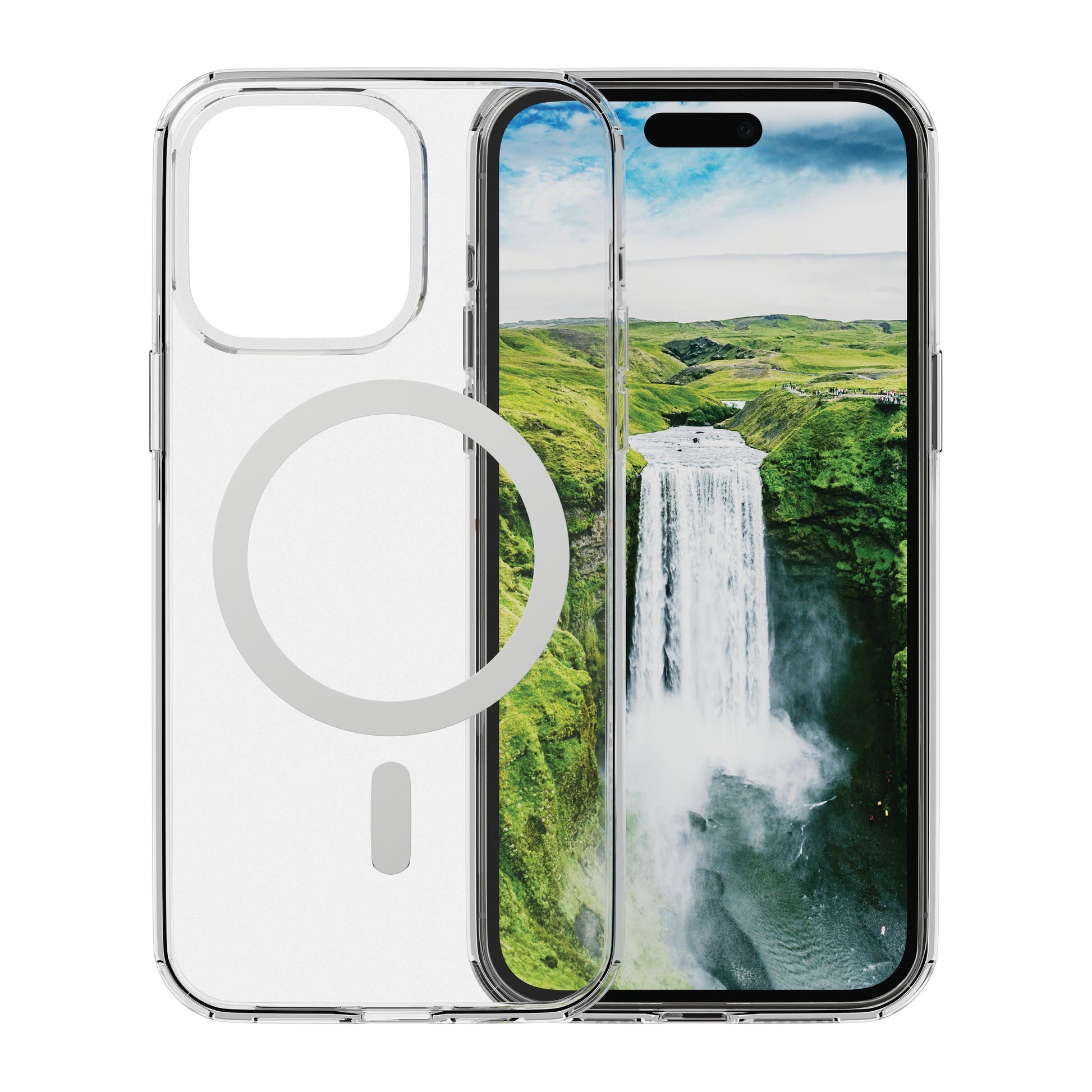 dbramante1928 Iceland D3O Rückcover – für Apple iPhone 15 Pro Max, MagSafe, D3O, Transparent
