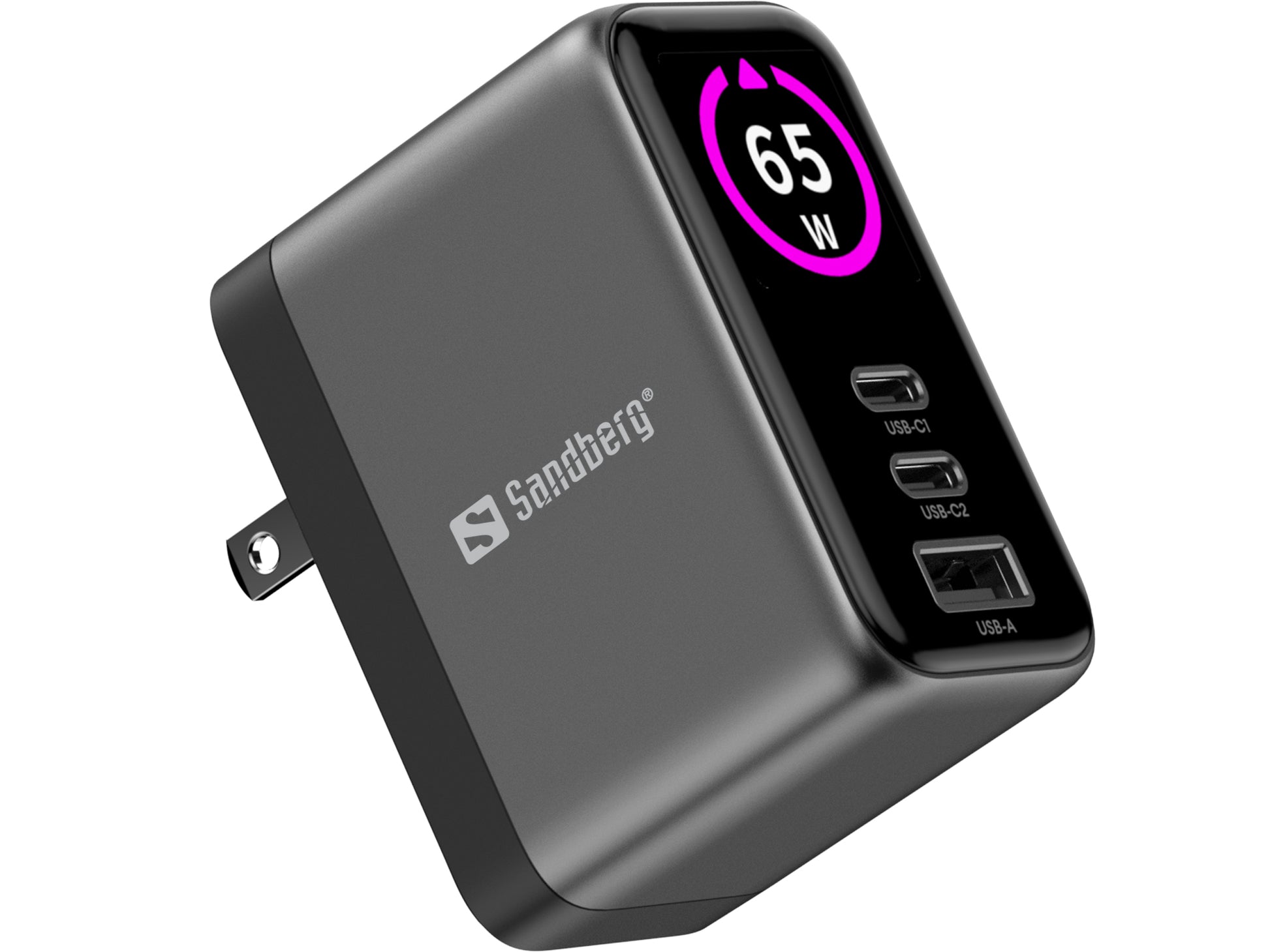 Sandberg 441-70 USB-Ladegerät 65 W – PD – Display