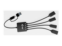 i-tec USB-Hub – USB-C/USB-A, 2× USB-A, 2× USB-C, für Windows/Mac/ChromeOS