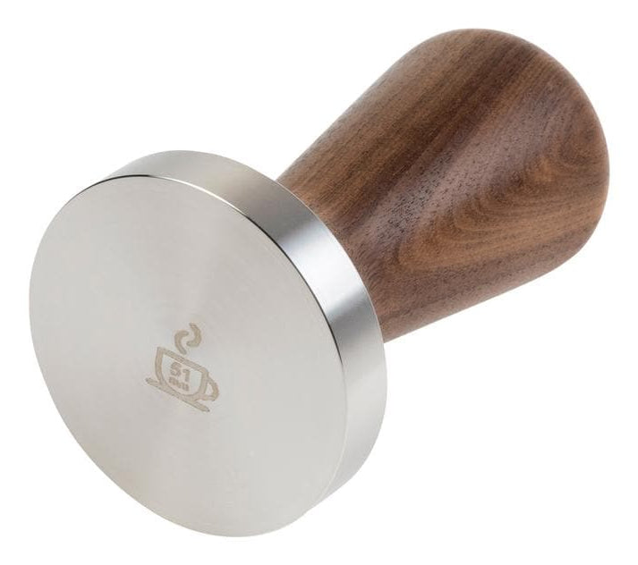 Furber. Furber – Stampfer – Ø 5,1 cm – für Kaffeemaschinen, Walnussholz/Edelstahl
