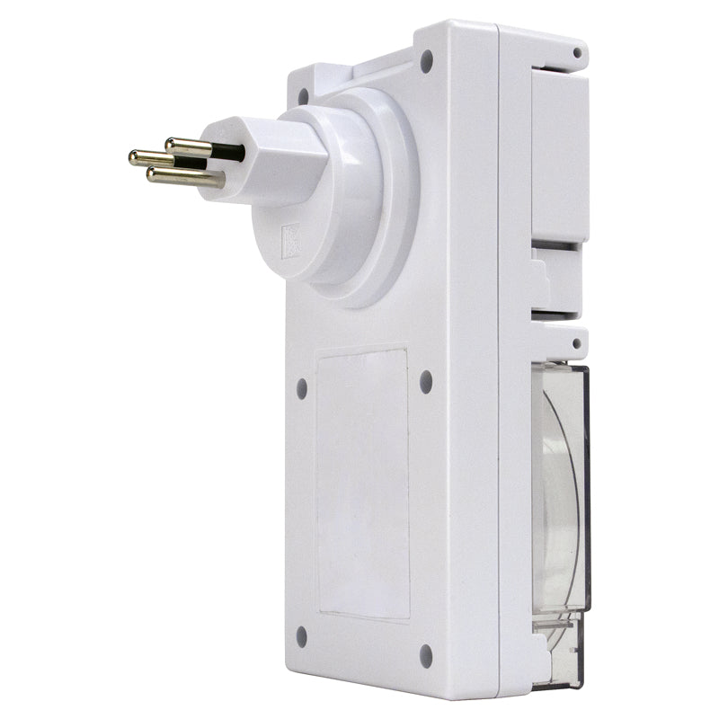Steffen Digitale Zeitschaltuhr (DIN-Schiene) – Wochentimer, IP55 – 230 V, 10 A – Zwischenstecker