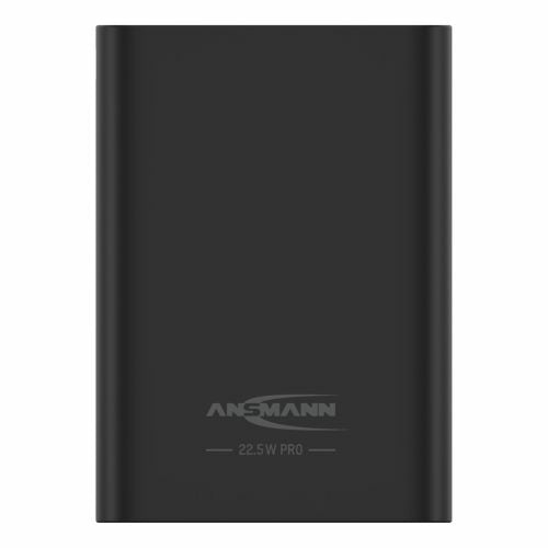 Ansmann PB222PD Powerbank 20'000 mAh – 22,5 W PD, 1× USB-C, 1× USB-A, schwarz