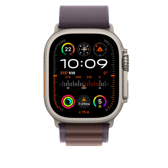 Apple Alpine Loop – Armband – für Apple Watch 49 mm, Indigo, Grösse S, aus recyceltem Material