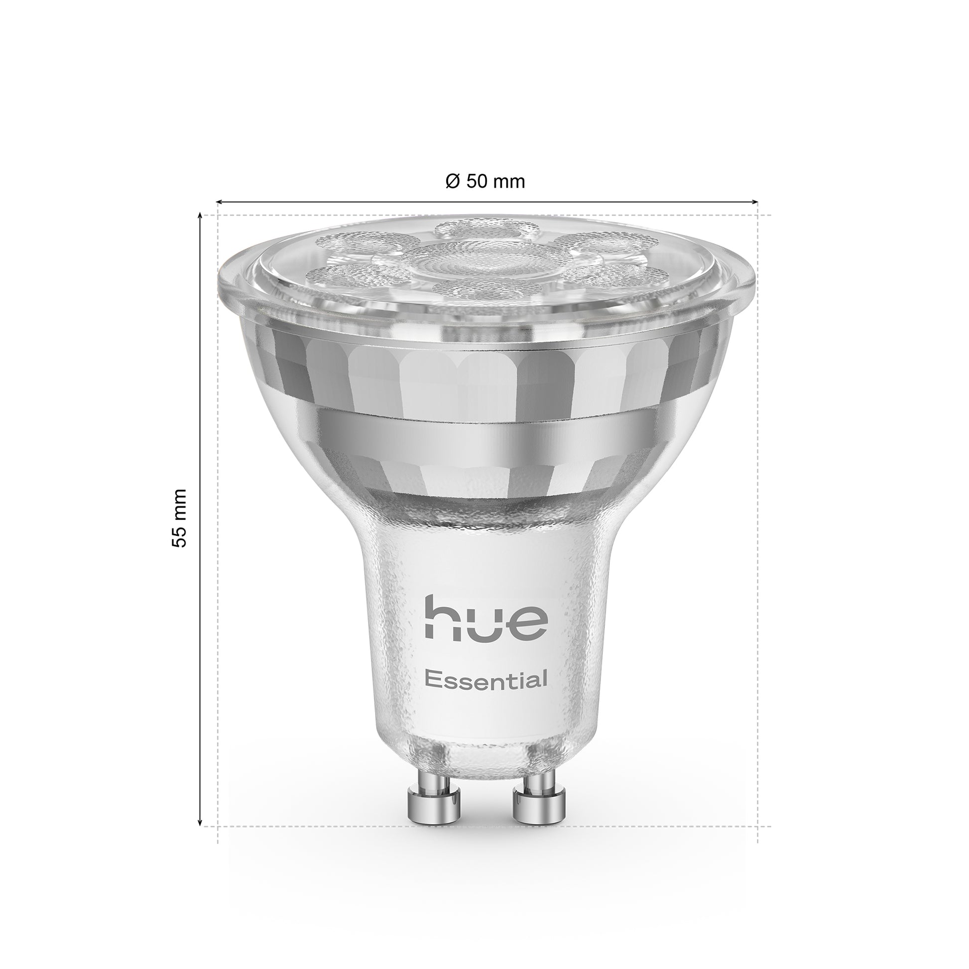 Philips Hue Essential White & Colour LED-Leuchtmittel GU10 – 4,7 W, 345 lm, mehrfarbig, für Bluetooth und iOS